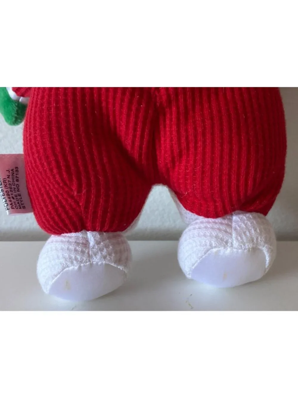 First Merry Christmas Soft Dream Thermal Knit Weave Rattle Plush Doll Lovey
